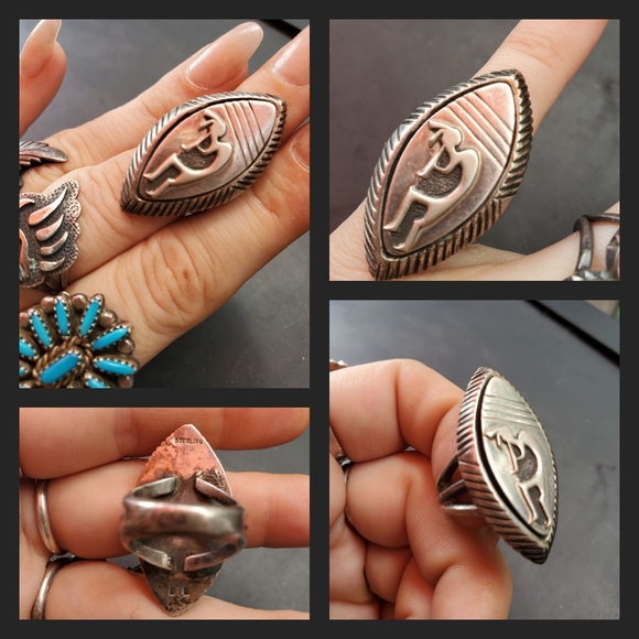 Rare Antique all natural Roysten/Cerrillios Turquoise Sterling Necklace. - Picture 8 of 15